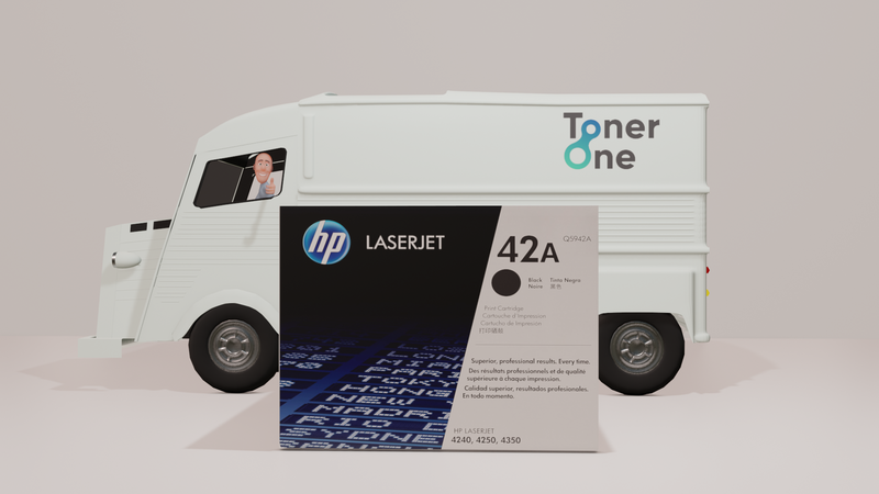 Genuine HP 42A Standard Capacity Black Toner Cartridge - Q5942A