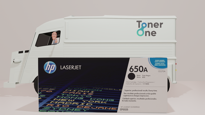 Genuine HP 650A Standard Laserjet Toner Cartridge - CE270A - Black