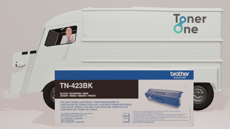 Genuine High Capacity Brother TN-423BK Toner Cartridge - Black