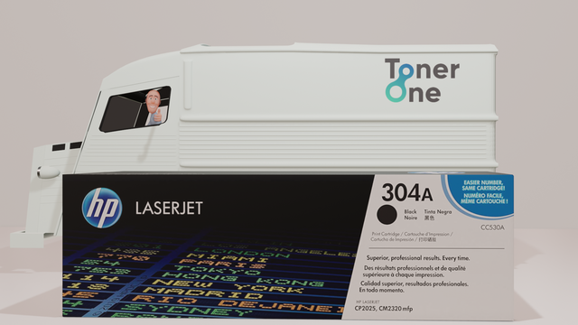 Genuine HP 304A Standard Laserjet Toner Cartridge - CC530A - Black