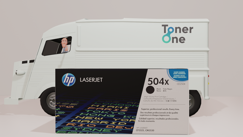 Genuine HP 504X High Capacity Laserjet Toner Cartridge - CE250X - Black