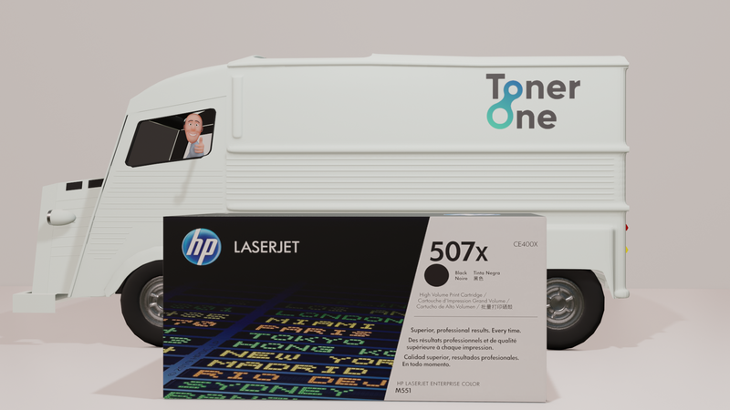 Genuine HP 507X High Capacity Laserjet Toner Cartridge - CE400X - Black