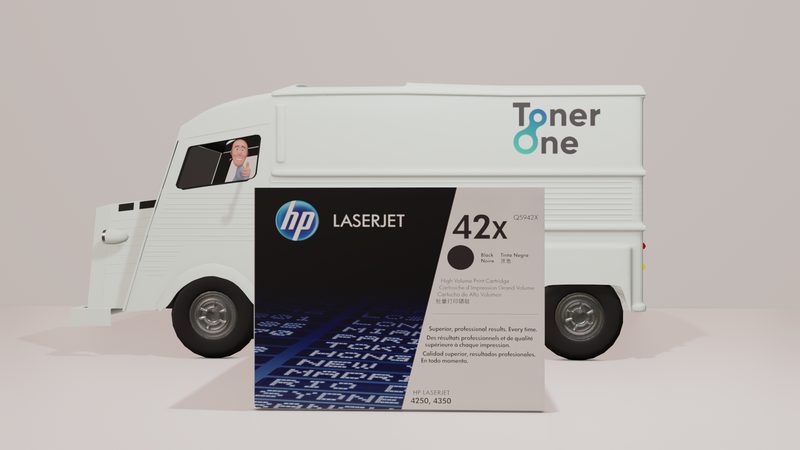 Genuine HP 42X High Capacity Black Toner Cartridge - Q5942X