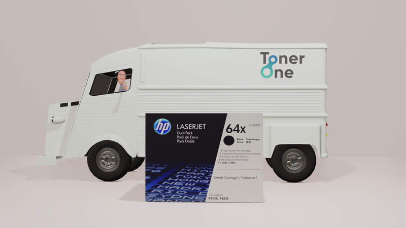 Genuine HP 64X High Capacity Dual Pack Black Toner Cartridge - CC364XD
