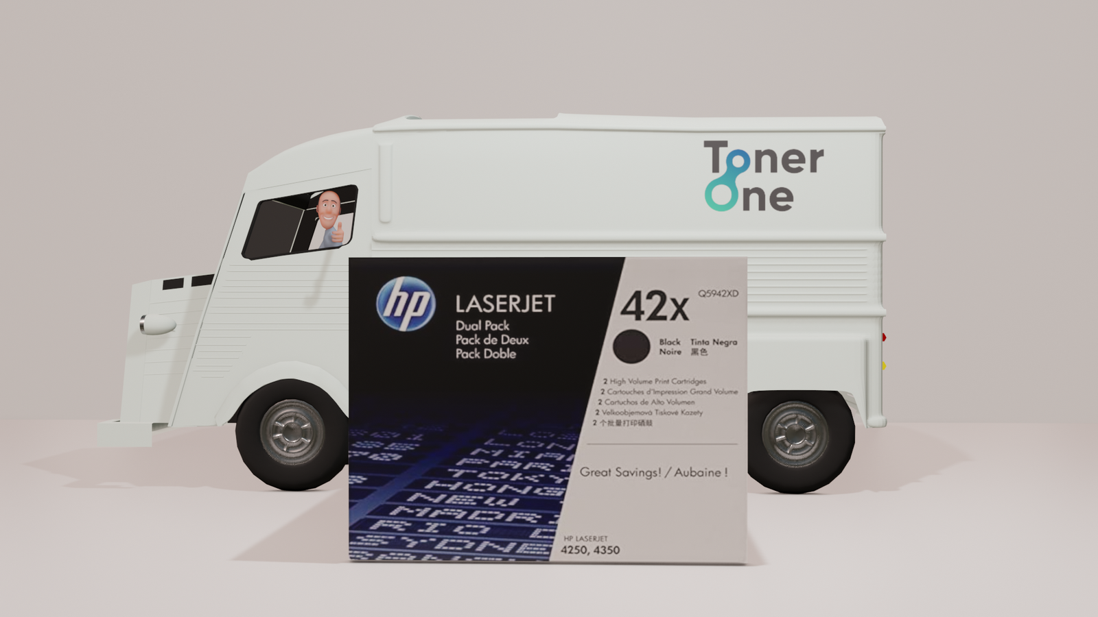 Genuine HP 42X High Capacity Dual Pack Black Toner Cartridge - Q5942XD