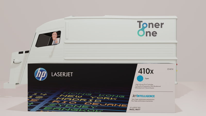 Genuine HP 410X High Capacity Laserjet Toner Cartridge - CF411X- Cyan