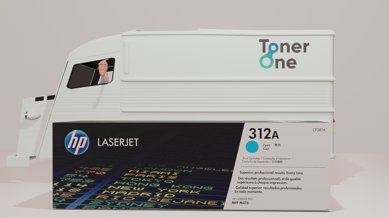 Genuine HP 312A Standard Capacity Laserjet Toner Cartridge - CF381A-Cyan