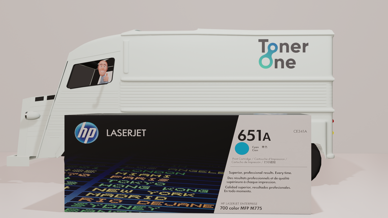 Genuine HP 651A Standard Laserjet Toner Cartridge - CE341A- Cyan