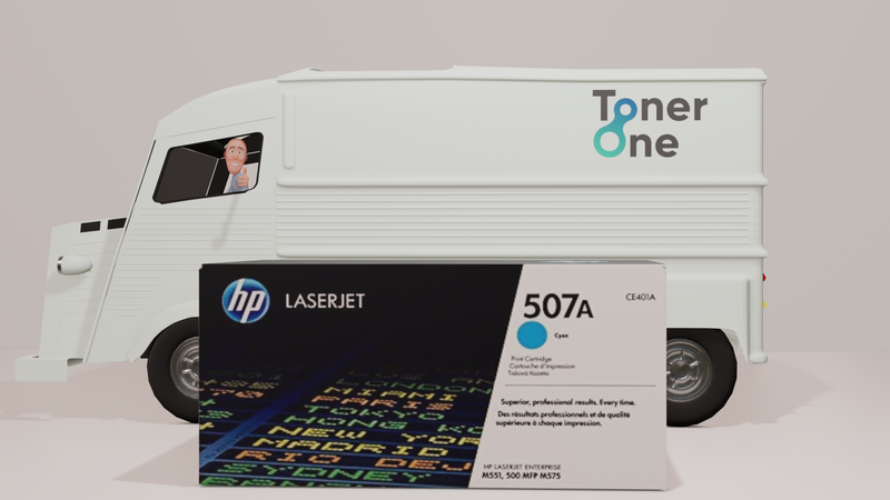 Genuine HP 507A Standard Capacity Laserjet Toner Cartridge - CE401A - Cyan