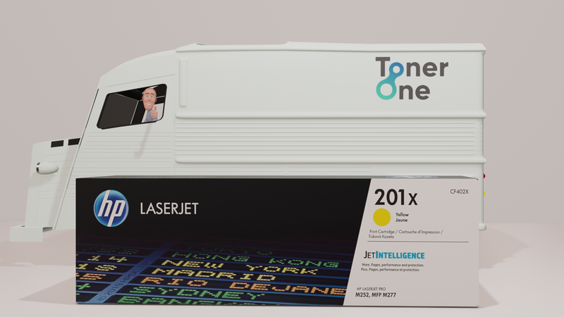 Genuine HP 201X High Capacity Laserjet Toner Cartridge -CF402X-Yellow