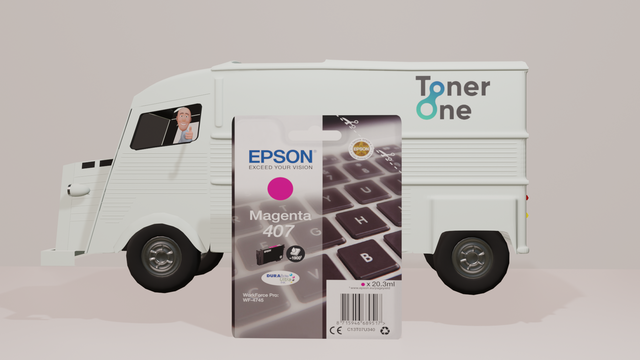 Genuine Epson 407 Magenta Ink Cartridge