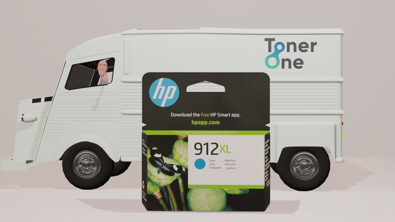 Genuine High Capacity HP 912XL Cyan Ink Cartridge - 3YL81AE