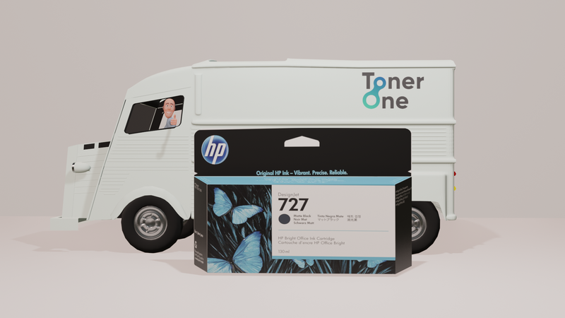 Genuine HP 727 130ml High Capacity Matte Black Ink Cartridge - B3P22A