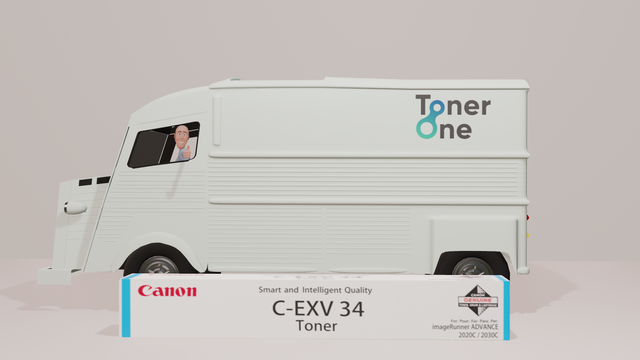 Genuine Canon C-EXV34 Toner Cartridge - Cyan