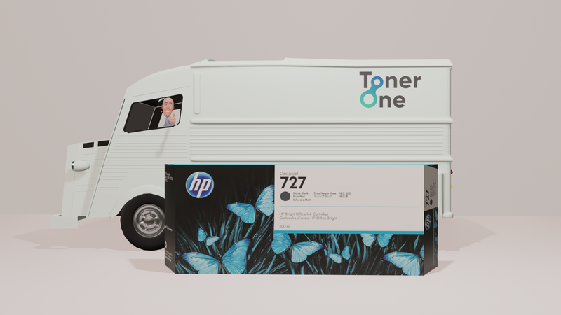 Genuine HP 727 300ml Extra High Capacity Matte Black Ink Cartridge - C1Q12A