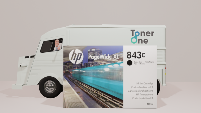Genuine HP 843C 400-ml Black PageWide XL Ink Cartridge - C1Q65A