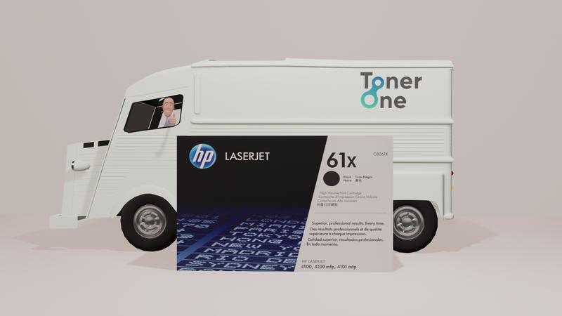 Genuine HP 61X High Capacity Black Toner Cartridge - C8061X