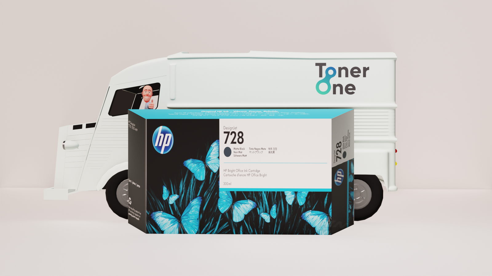 Genuine HP 728 300ml Extra High Capacity Matte Black Ink Cartridge - F9J68A