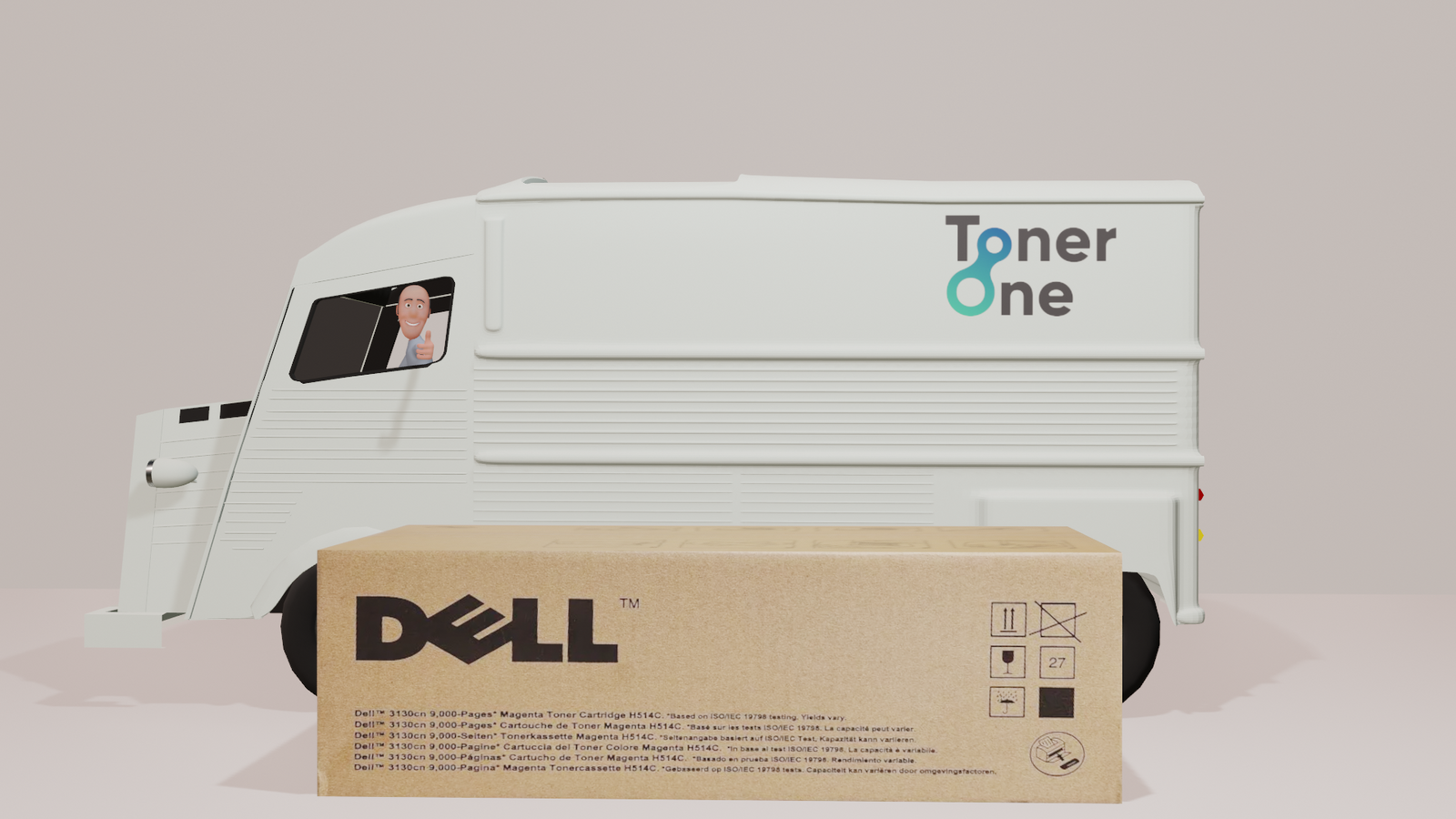 Genuine Dell H514C Magenta Toner Cartridge