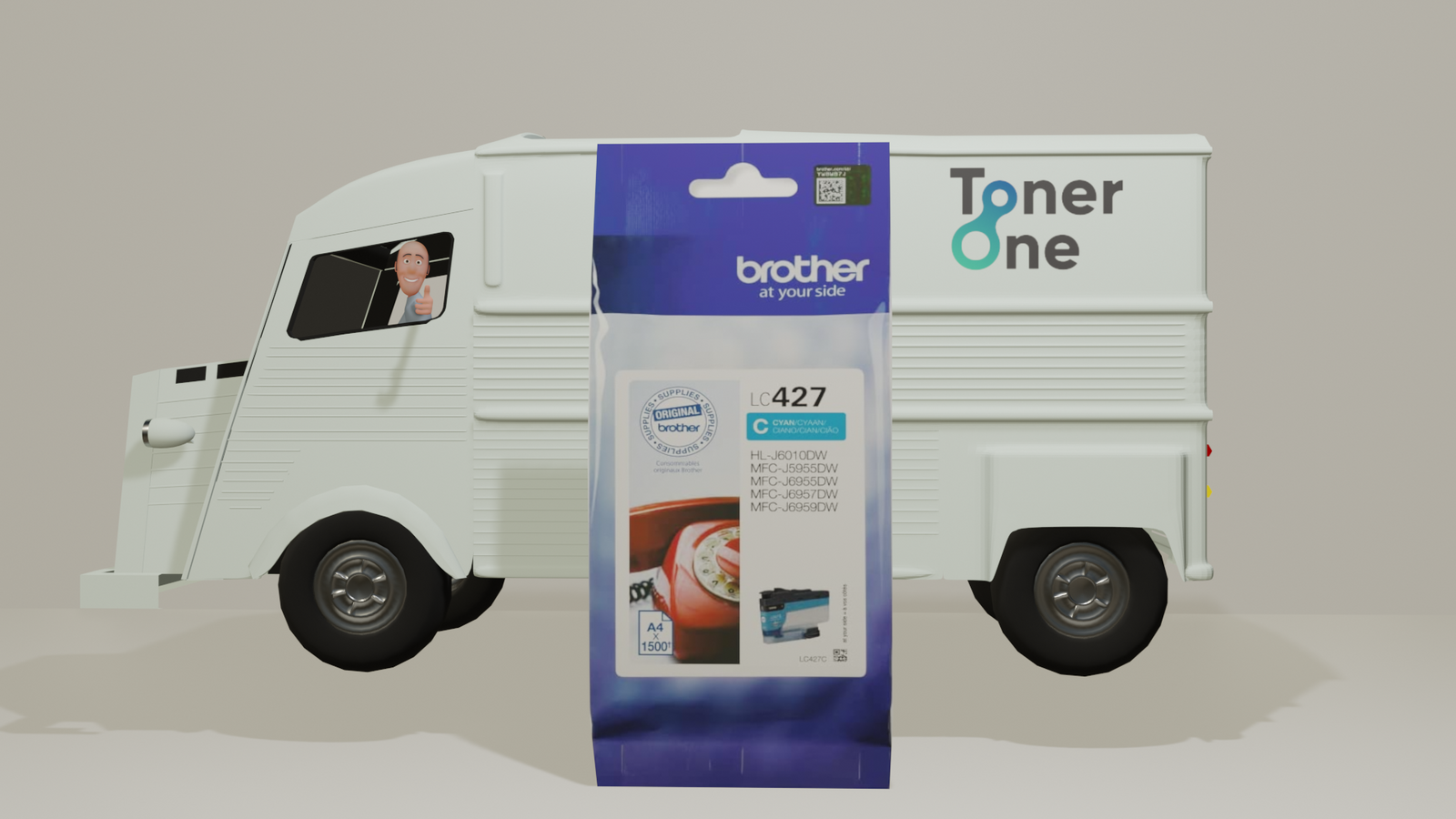 Genuine Brother LC-427C Inkjet Cartridge - Cyan