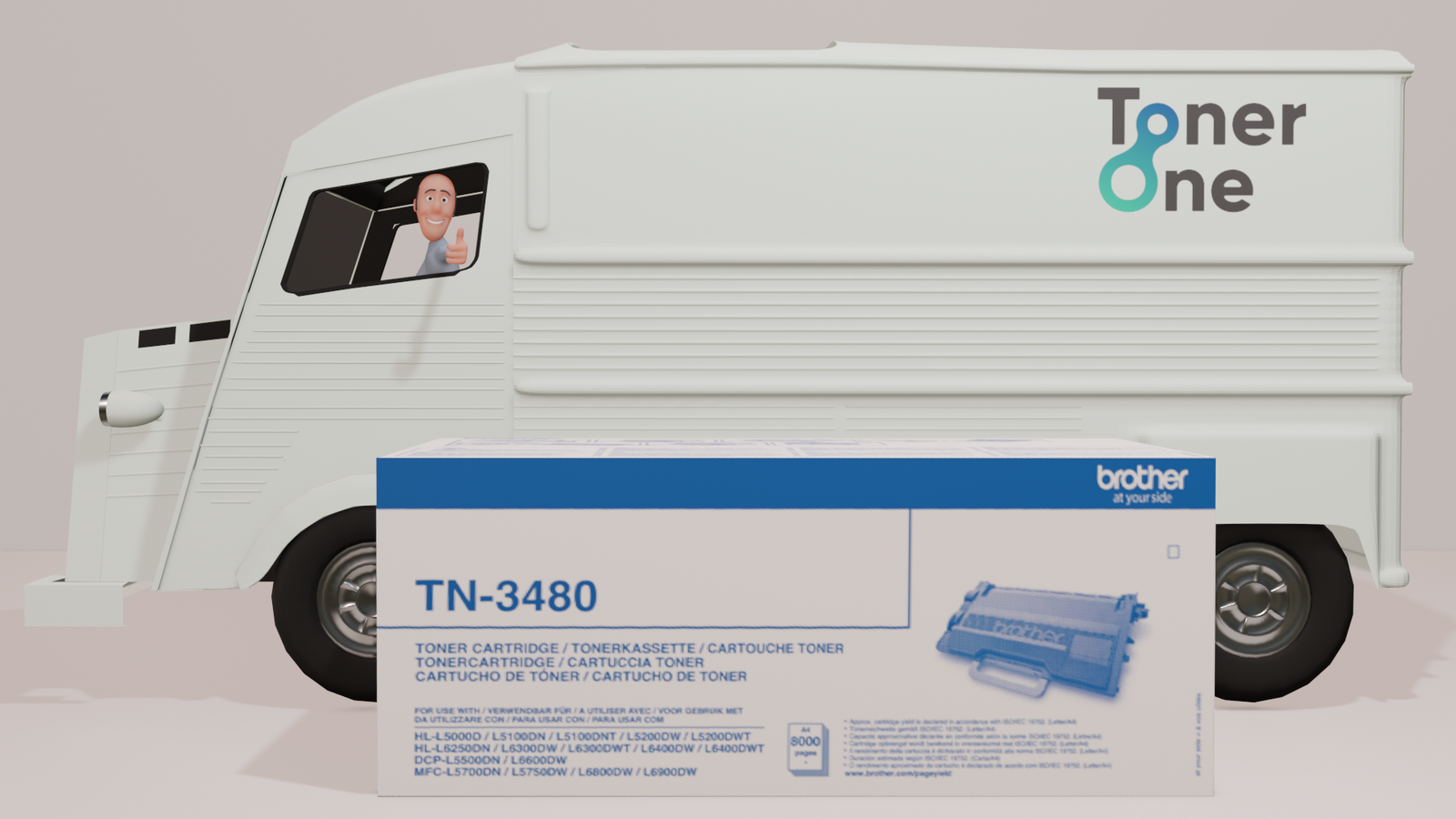 Genuine Brother TN-3480P Toner Cartridge - Black