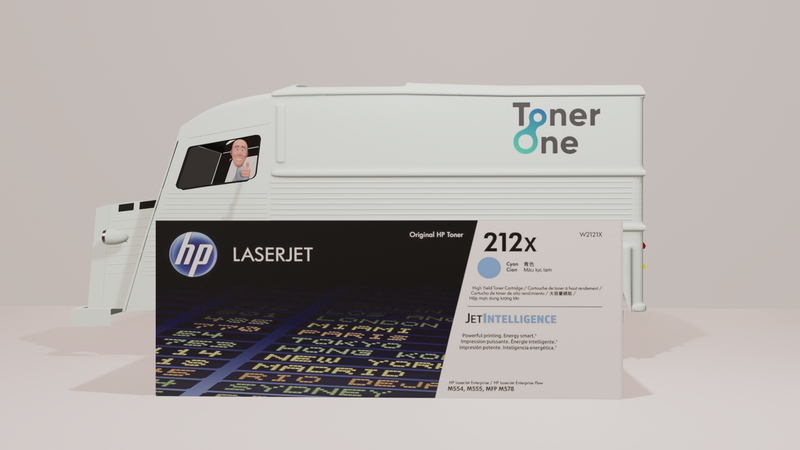 Genuine HP 212X High Capacity Cyan Toner Cartridge | W2121XC