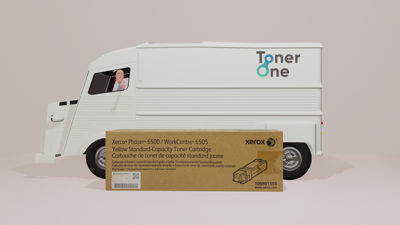 Genuine Xerox 106R01593 Standard Capacity Toner Cartridge - Yellow