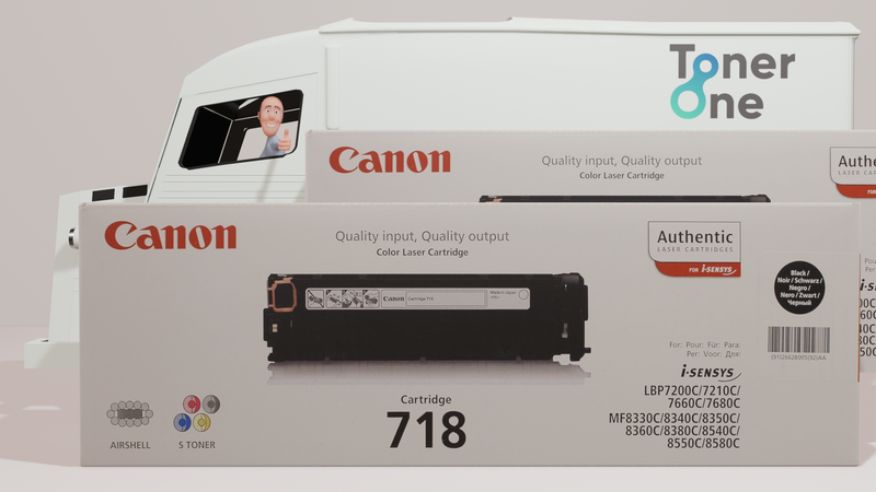 Genuine Canon 718B Twinpack Toner Cartridge - Black