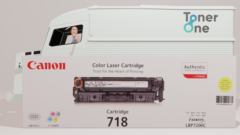 Genuine Canon 718Y Toner Cartridge - Yellow