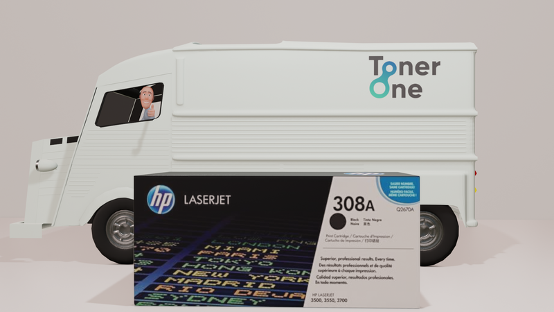 Genuine HP 308A Standard Laserjet Toner Cartridge - Q2670A- Black