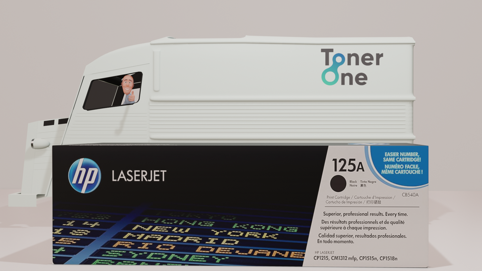 Genuine HP 125A Standard Capacity Toner Cartridge - CB540A - Black