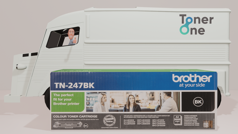 Genuine High Capacity Brother TN-247BK Toner Cartridge - Black