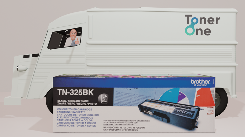 Genuine High Capacity Brother TN-325BK Toner Cartridge - Black