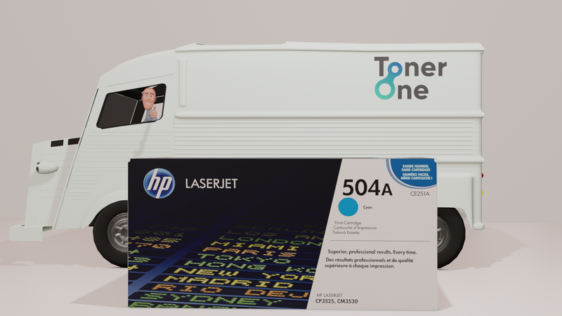 Genuine HP 504A Standard Capacity Laserjet Toner Cartridge - CE251A -Cyan