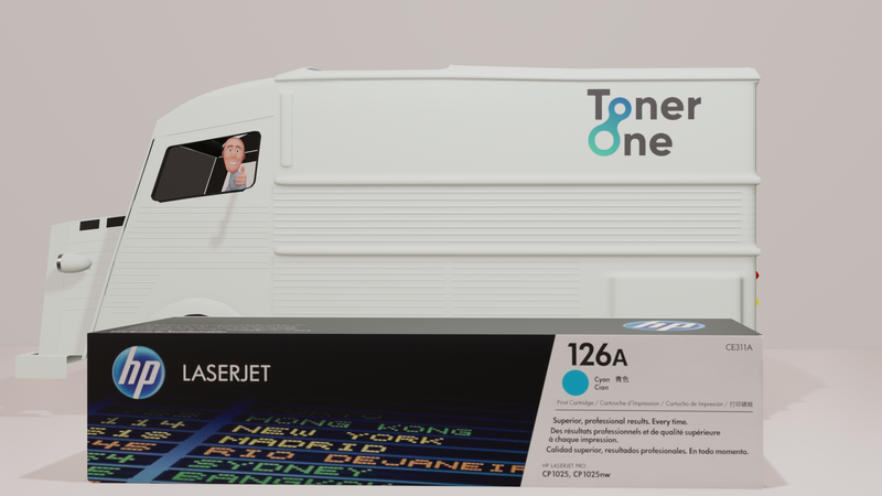 Genuine HP 126A Standard Laserjet Toner Cartridge - CE311A- Cyan