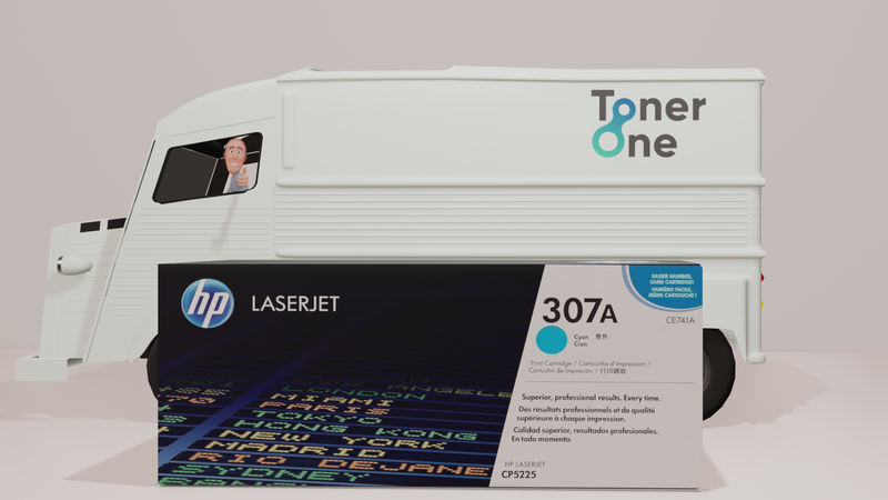 Genuine HP 307A Standard Laserjet Toner Cartridge - CE741A -Cyan