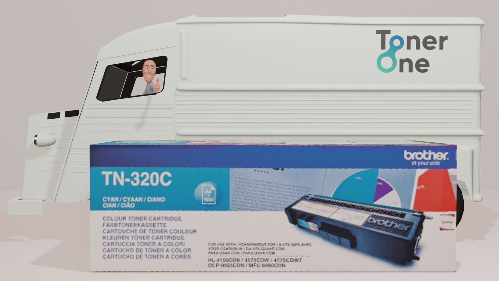 Genuine Brother TN-320C Toner Cartridge - Cyan