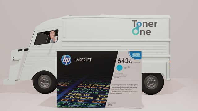 Genuine HP 643A Standard Laserjet Toner Cartridges - Q5951A - Cyan