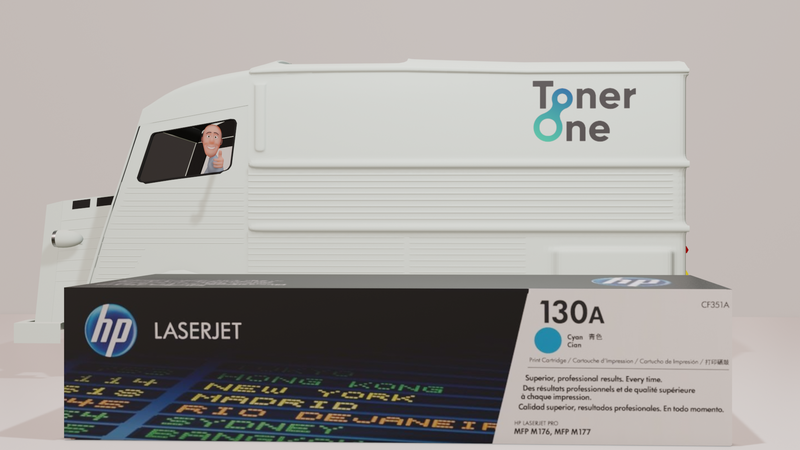 Genuine HP 130A Standard Laserjet Toner Cartridges-CF351A-Cyan