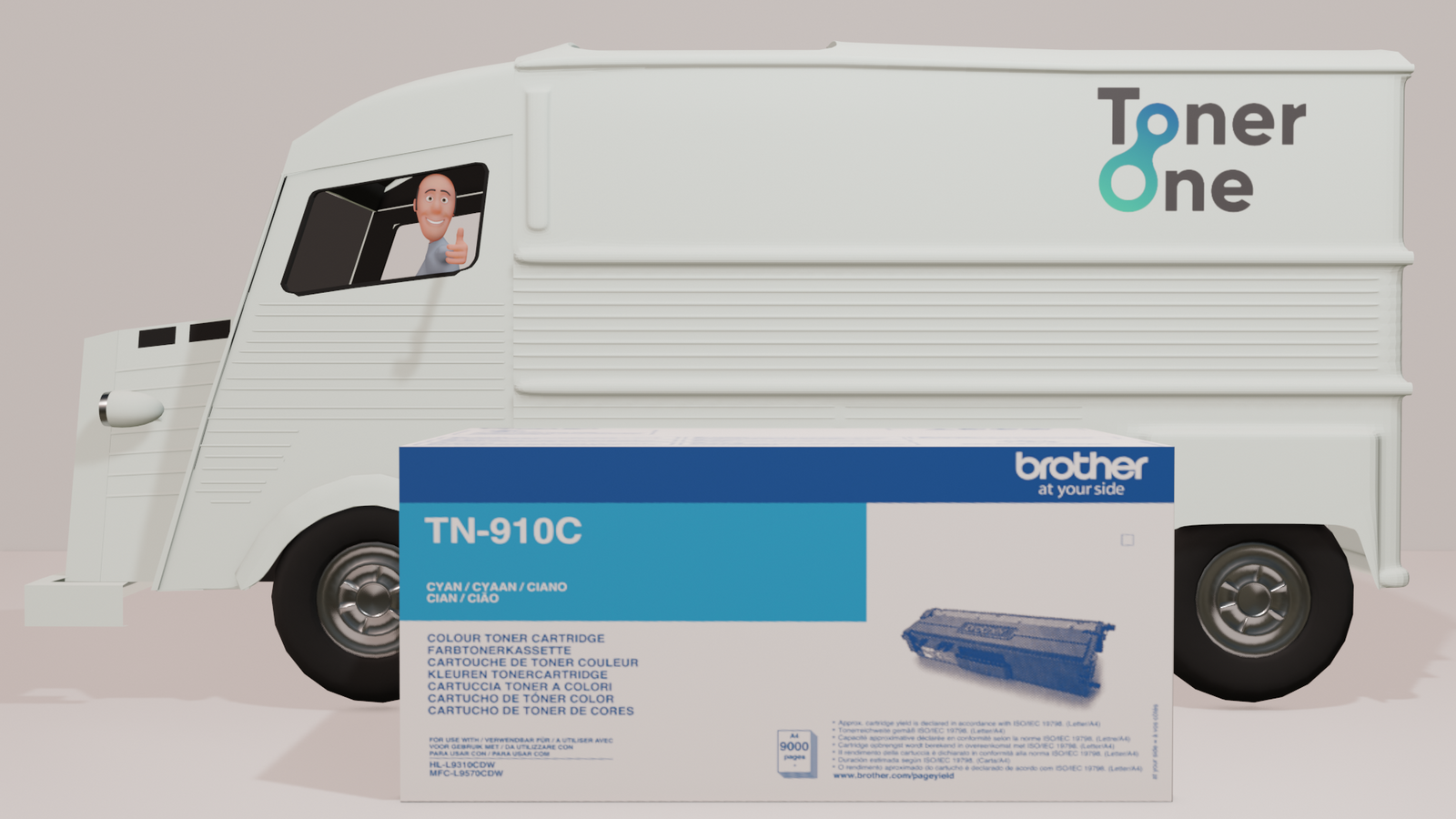 Genuine Extra High Capacity Brother TN-910C Toner Cartridge - Cyan