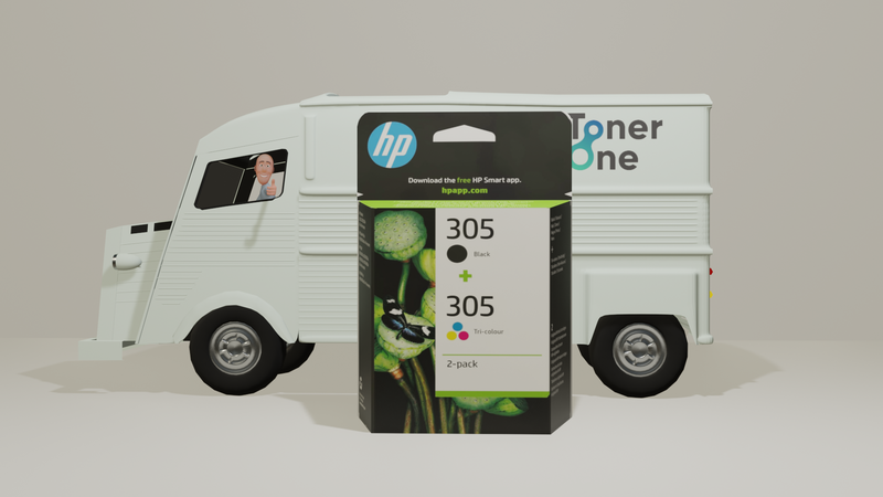 Genuine HP 305 Ink Cartridges Twin Pack - 6ZD17AE- Black & Tri-Colour