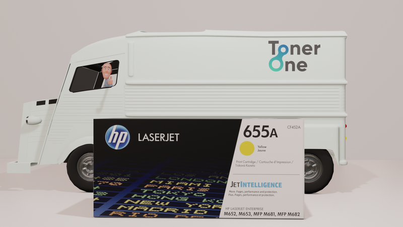 Genuine HP 655A Standard Laserjet Toner Cartridges - CF452A - Yellow