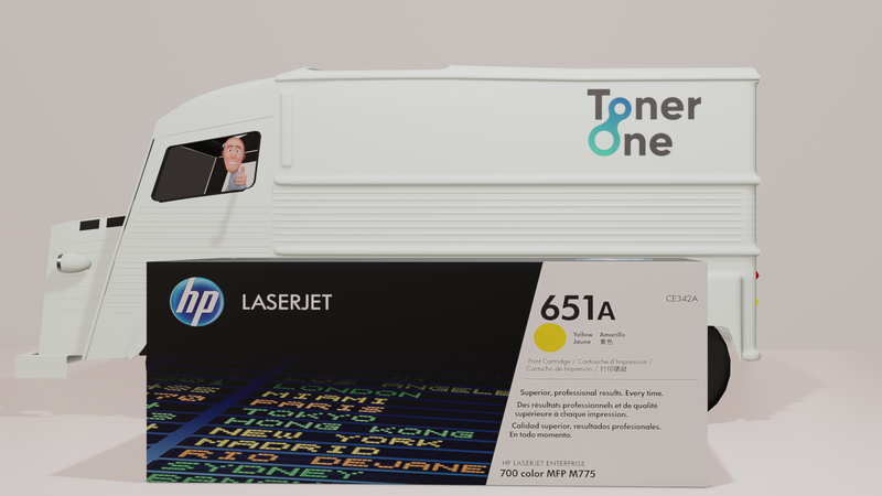 Genuine HP 651A Standard Laserjet Toner Cartridge - CE342A- Yellow