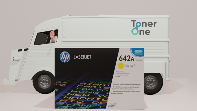 Genuine HP 642A Standard Laserjet Toner Cartridge - CB402A - Yellow