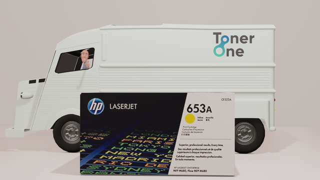 Genuine HP 653A Standard Capacity Laserjet Toner Cartridge - CF322A - Yellow