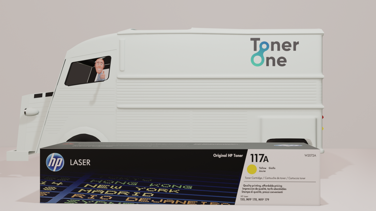 Genuine HP 117A Standard Laserjet Toner Cartridges - W2072A  -Yellow