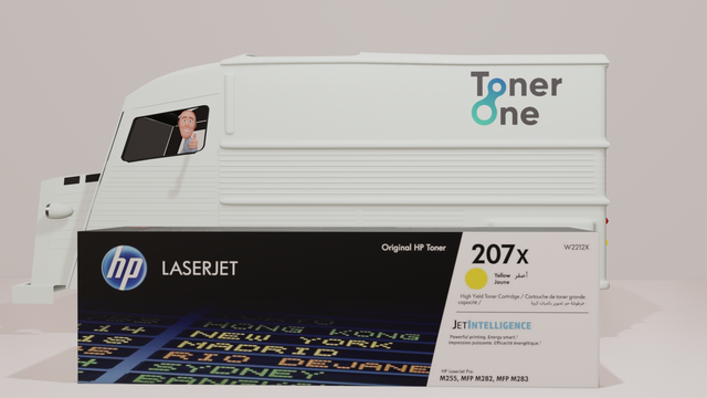 Genuine HP 207X High Capacity Laserjet Toner Cartridge -W2212X -Yellow