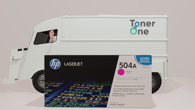 Genuine HP 504A Standard Capacity Laserjet Toner Cartridge - CE253A - Magenta