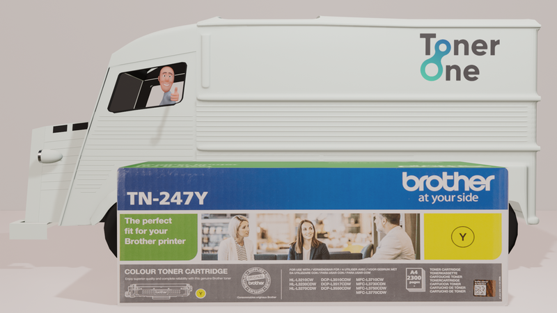 Genuine High Capacity Brother TN-247Y Toner Cartridge - Yellow