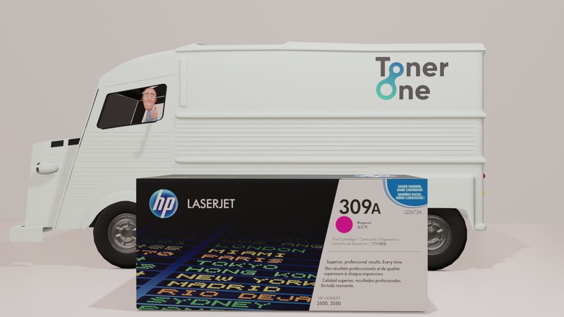 Genuine HP 309A Standard Laserjet Toner Cartridge - Q2673A- Magenta